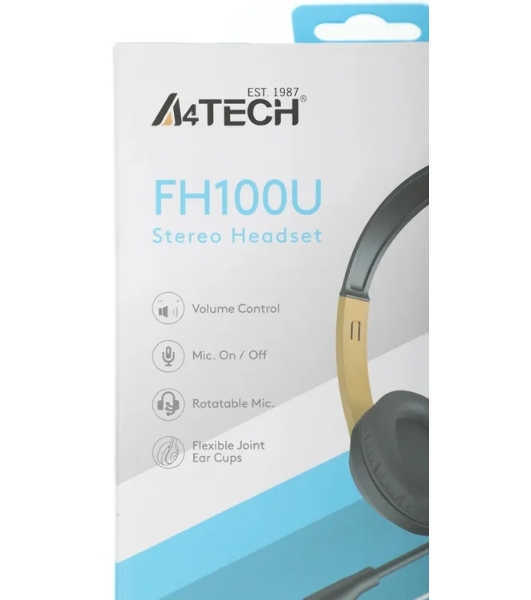 Гарнитура A4Tech Fstyler FH100U желтый/черный, проводная