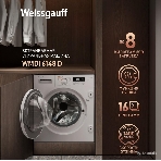 Стирально-сушильная машина Weissgauff WMDI 6148D (404317) белый, фронтальная загрузка 8 кг, 1400 об/мин, класс:A, фото13