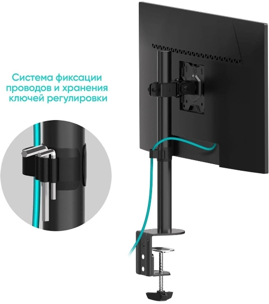 Кронштейн ONKRON D101E для монитора 13'-34' настольный, черный