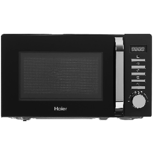 Микроволновая печь Haier HMB-DM208BA черный/серебристый, 20 л, 800 Вт, переключатели - кнопки, поворотный механизм