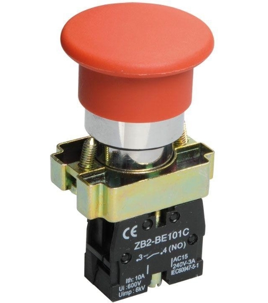 Кнопка управления LAY5-BC41 IEK BBG70-BC-K04 'Грибок' красная 1з