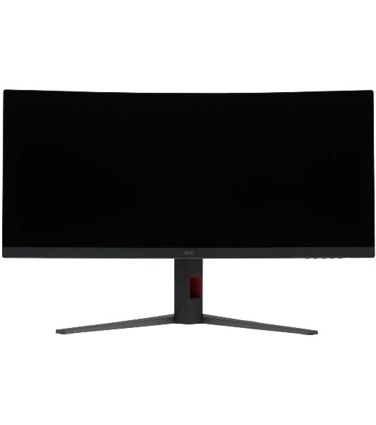 Монитор 34' AOC CU34G4 VA 3440x1440, 180 Гц, 0.5 мс, 21:9, 300 кд/м², HDMI 2.0, DP 1.4, 3.5 Jack, HDR10, FreeSync Premium, Adaptive-Sync, изогнутый экран (1500R), черный/красный