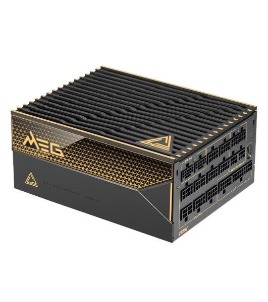 Блок питания ПК MSI MEG Ai1600T PCIE5, 1600W, 80 PLUS Titanium, полностью модульный, ATX 3.1, PCIE5.1, RTL