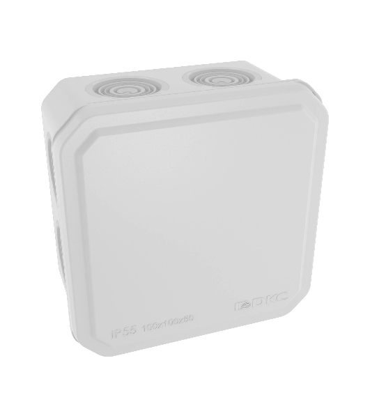 Коробка распр. ДКС 53800 ОП 100х100х50 (6 каб.ввод.) IP55