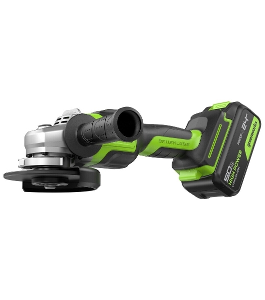 Углошлифовальная машина Greenworks GD24AG 10500об/мин рез.шпин.:M14 d=125мм (3200207CUG)