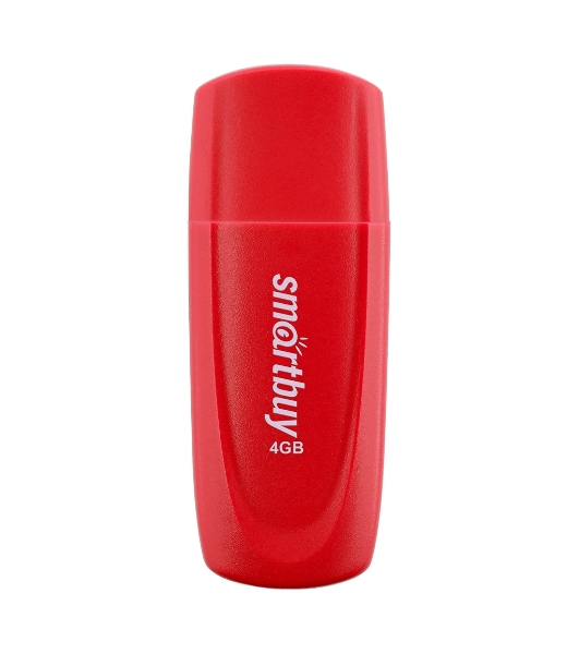 Флешка USB SmartBuy Scout Red (SB004Gb2SCR), 4Gb, USB 2.0, R/W 10/7, красный