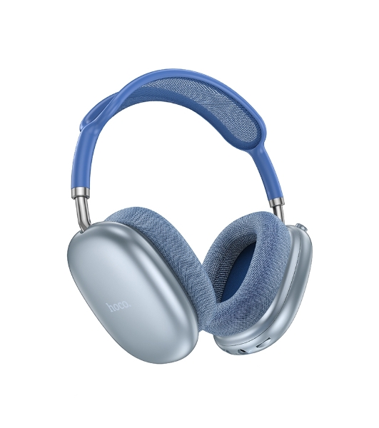 Беспроводные/проводные наушники Hoco W55 небесно-голубой, накладные, Bluetooth + проводной
