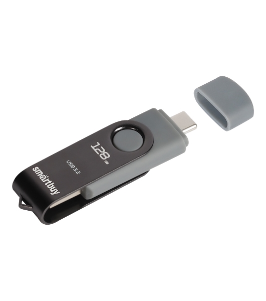 Флешка USB Smartbuy Twist Dual (SB128Gb3DUOTWK), 128Gb, USB 3.0/3.1, Twist Dual