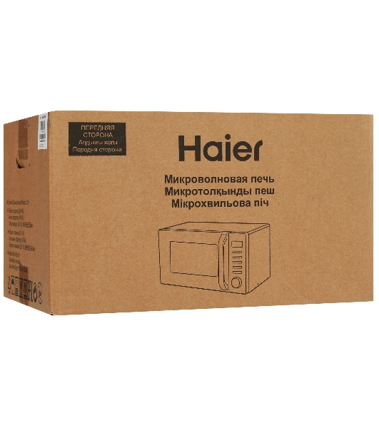 Микроволновая печь Haier HMB-DM208SA серебристый/черный, 20 л, 800 Вт, переключатели - кнопки, поворотный механизм