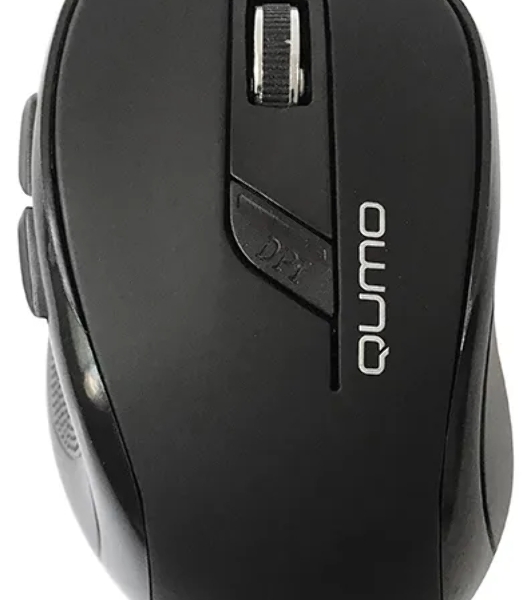 Мышь беспроводная Qumo Office Line Black M78 черный, 1600 dpi, радиоканал, USB, кнопки - 6