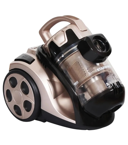 Пылесос Starwind SCV5625 золотистый, 350/2000 Вт, уборка сухая, пылесборник контейнер 2.5 л