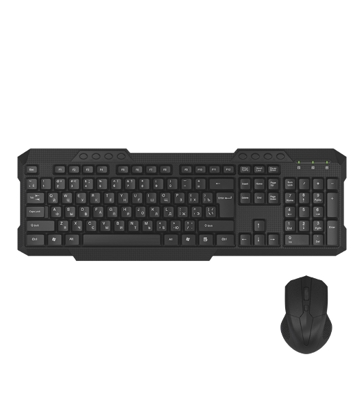 Комплект клавиатура+мышь Maxvi KWS-06 Combo беспроводной, USB, 1600 DPI, чёрный