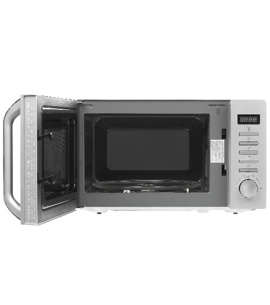 Микроволновая печь Haier HMB-DM208SA серебристый/черный, 20 л, 800 Вт, переключатели - кнопки, поворотный механизм