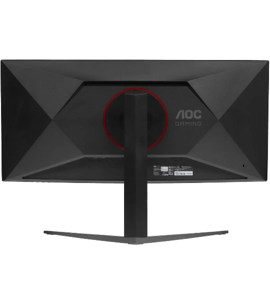Монитор 34' AOC CU34G4 VA 3440x1440, 180 Гц, 0.5 мс, 21:9, 300 кд/м², HDMI 2.0, DP 1.4, 3.5 Jack, HDR10, FreeSync Premium, Adaptive-Sync, изогнутый экран (1500R), черный/красный