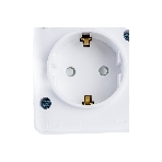 Розетка 1-м ОП AtlasDesign Profi54 16А IP54 250В с заземл. защ. шторки белый SchE ATN540145, фото2