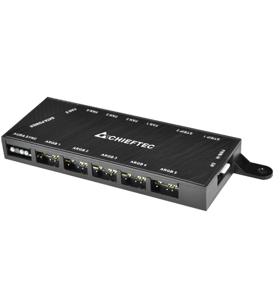 Компьютерный корпус CHIEFTEC HUNTER GS-01B-OP без БП, боковая панель из закаленного стекла, 3xARGB LED 120мм вентилятора спереди, 1xARGB LED 120мм вентилятор сзади, черный, ATX