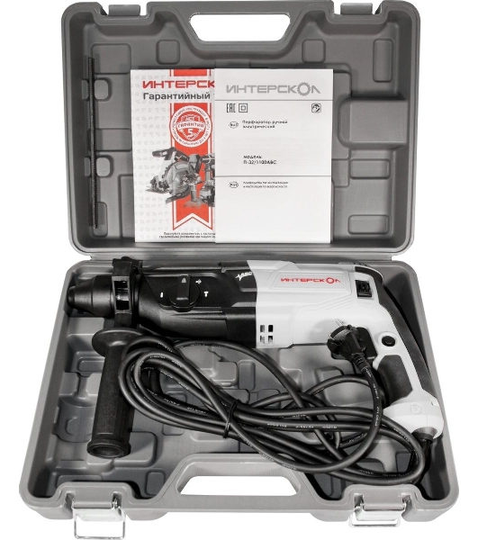 Перфоратор Интерскол П-32/1100АВС, SDS-plus, 1100 Вт, 3,4 Дж, от сети