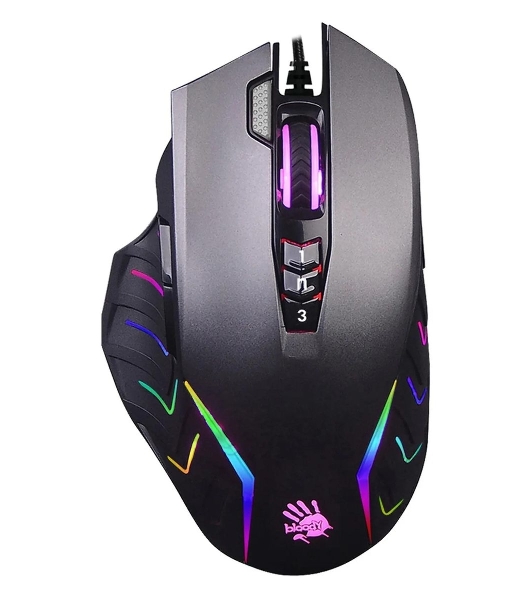 Мышь проводная A4Tech Bloody J95s серый, 8000 dpi, USB, кнопки - 9