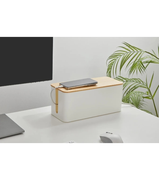Органайзер Cactus CS-BOX-WH белый/бамбук
