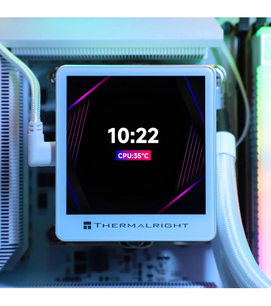 Водяное охлаждение для процессора Thermalright Grand Vision 360 (360mm, LED, White, ARGB/Fans: 3x120mm, 80.45CFM, 29.4dBA, 2150RPM/Pump height 72.5mm, 6400RPM, Rad thickness 27mm/S: 1700, 1200, 1851, 115X, 2011, 2066, AM5, AM4)
