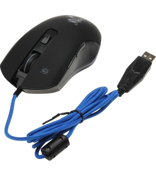 Мышь проводная Defender Sky Dragon GM-090L черный, 3200 dpi, USB, кнопки - 6