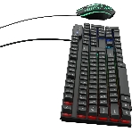 Комплект клавиатура+мышь Oklick 400GMK проводной, USB, 1200 DPI, чёрный, фото7