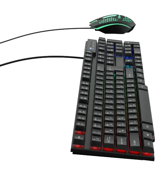 Комплект клавиатура+мышь Oklick 400GMK проводной, USB, 1200 DPI, чёрный