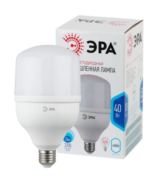 Лампа светодиодная ЭРА STD LED POWER T120-40W-4000-E27