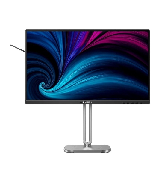 Монитор 23.8' Philips 24B2U4301 IPS 1920x1080, 120 Гц, 4 мс, 16:9, 300 кд/м², HDMI 1.4, DP 1.4, 2xUSB-C (90 Вт), USB Hub (3x USB 3.0), 3.5 Jack, динамики (2x2 Вт), RJ45, HDR10, Adaptive-Sync, черно-серебристый