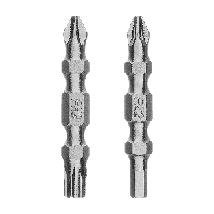 Набор бит двухстор. Gross PH2-T30х45мм, PZ2-H4х45мм, сталь S2, 2 шт.