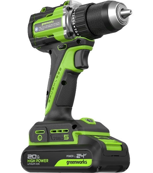 Дрель безударная Greenworks DD560 патрон:быстрозажимной реверс (3708407CUC)