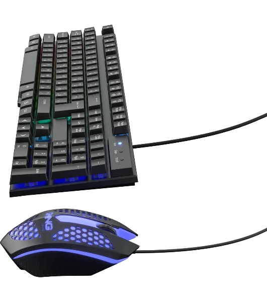 Комплект клавиатура+мышь Oklick 400GMK проводной, USB, 1200 DPI, чёрный