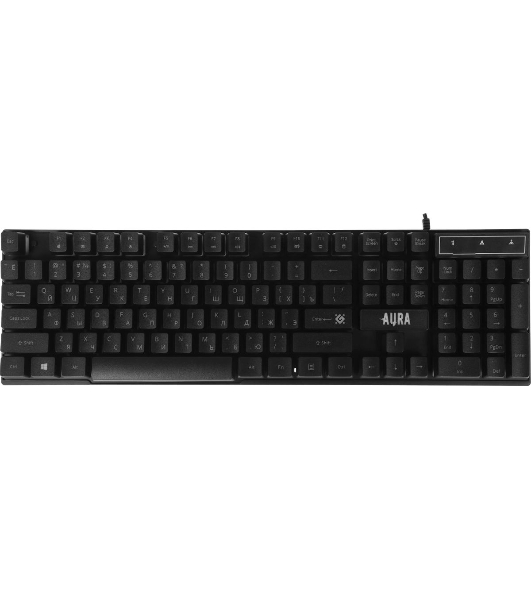 Комплект клавиатура+мышь Defender Aura MKP-117 проводной, USB, 2400 DPI, черный
