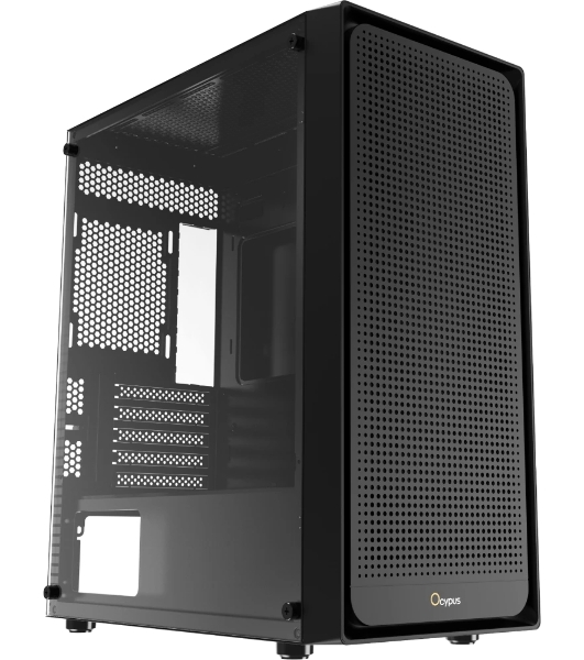 Компьютерный корпус Ocypus Gaммa C50 без БП черный (Gaммa-C50-BKG000XX-GL)