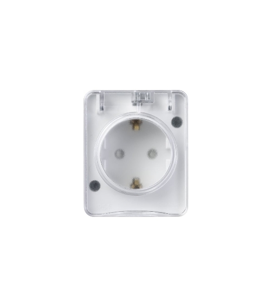 Розетка 1-м ОП AtlasDesign Profi54 16А IP54 250В с заземл. защ. шторки белый SchE ATN540145