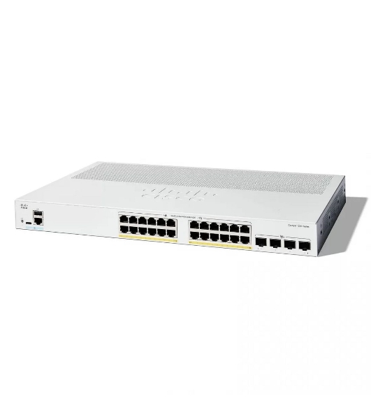 Коммутатор Cisco Catalyst C1200-24P-4X, 24×1 Гбит/с + 4×10 Гбит/с SFP+, управляемый