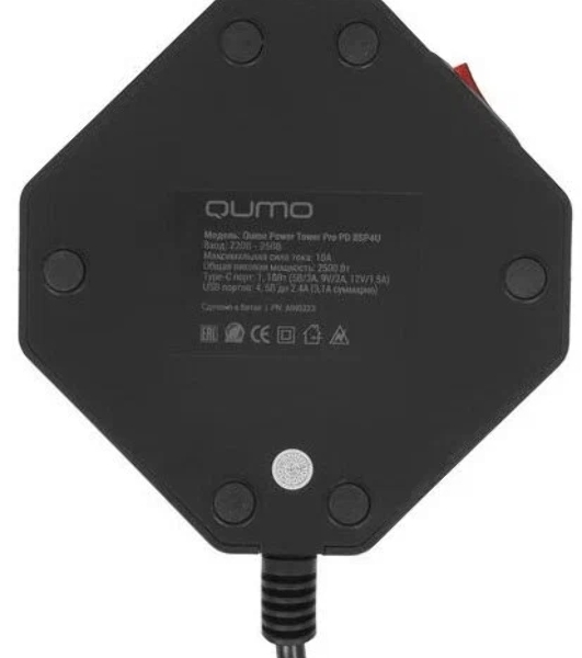 Сетевой фильтр QUMO Power Tower PRO PD 8SP4U (P-0004)