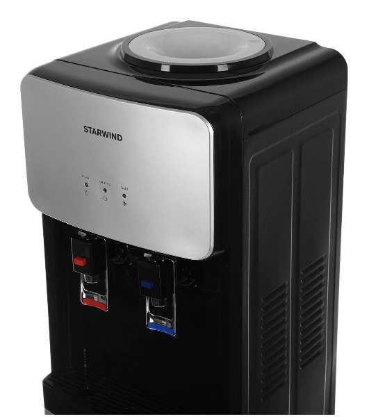 Кулер для воды Starwind SW-1011EB, верхняя загрузка, нагрев 95 °С, охлаждение 10 °С, черный/серебристый