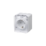 Розетка 1-м ОП AtlasDesign Profi54 16А IP54 250В с заземл. защ. шторки белый SchE ATN540145, фото4