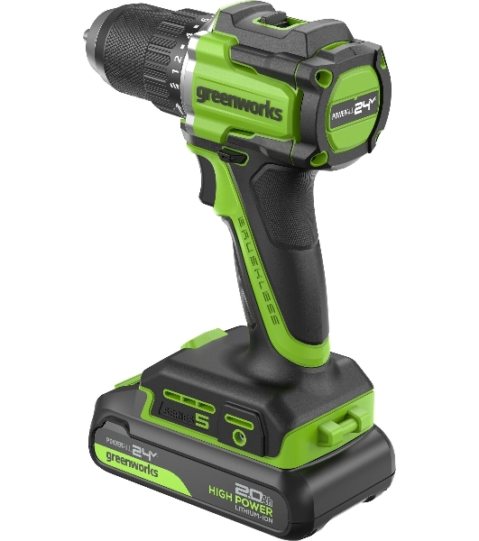 Дрель безударная Greenworks DD560 патрон:быстрозажимной реверс (3708407CUC)