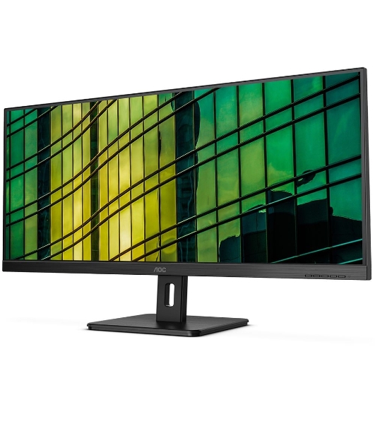 Монитор 34' AOC U34E2M VA 3440x1440, 100 Гц, 4 мс, 21:9, 300 кд/м2, 2xHDMI, 1xDP, 1x3.5 мм, черный
