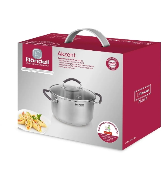 Кастрюля с/кр 20 см 3,1 л Rondell RDS-1388 Akzent