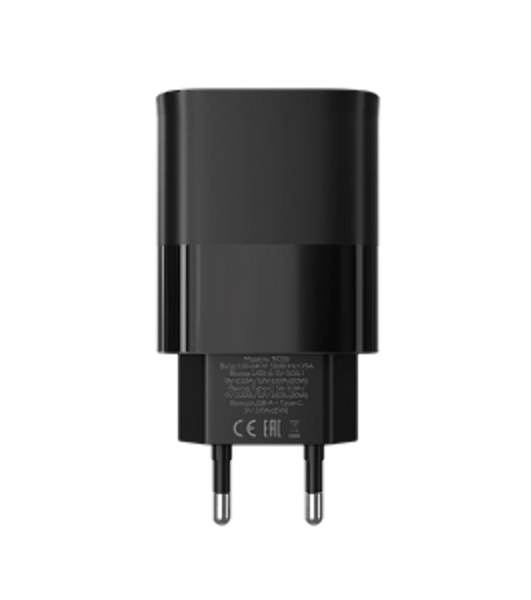 Сетевое зарядное устройство MORE CHOICE (4620202555557) NC81i СЗУ 1USB+1Type-C 3.0A PD 20W+ QC3.0, черный