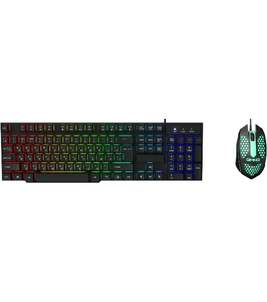 Комплект клавиатура+мышь Oklick 400GMK проводной, USB, 1200 DPI, чёрный