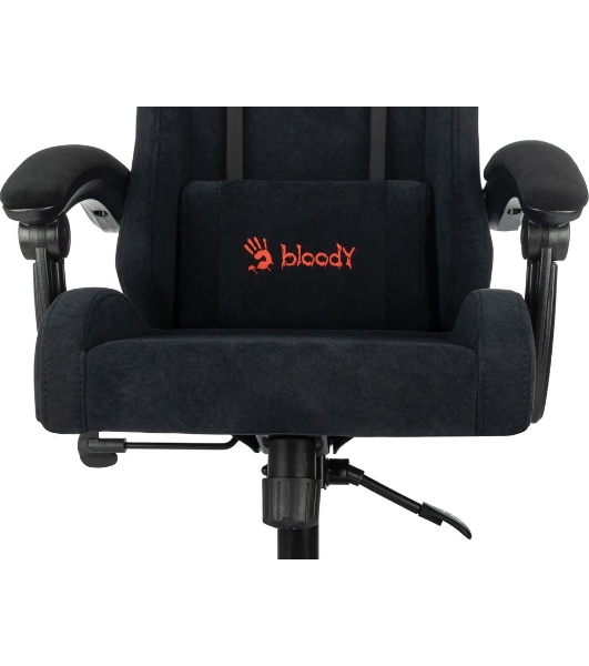 Кресло A4Tech Bloody GC-560 черный, ткань, 150 кг, подголовник, регулируемые подлокотники, механизм качания