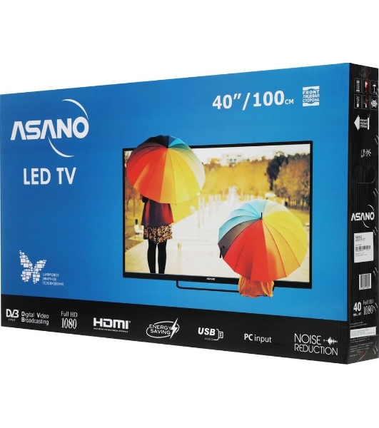Телевизор Asano 40LF1110T, 40', черный, LED 1920x1080 FHD, 60Hz, noOS
