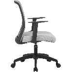 Кресло компьютерное Cactus CS-MC333-GY серый, сиденье серый, сетка/ткань, низк.спин. крестов. пластик, пластик черный, фото3