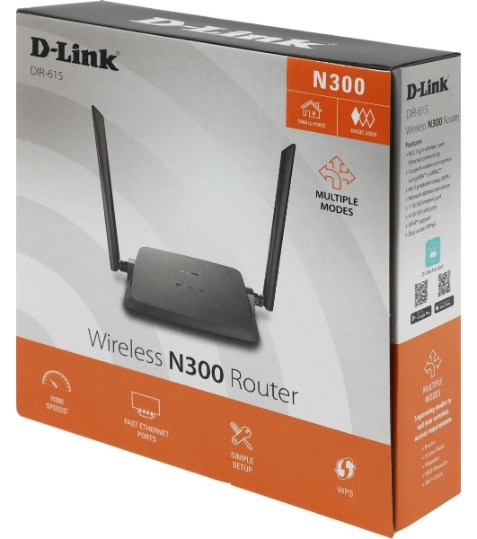Роутер беспроводной D-Link DIR-615/Z1A 10/100BASE-TX