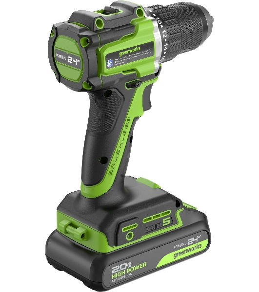 Дрель безударная Greenworks DD560 патрон:быстрозажимной реверс (3708407CUC)