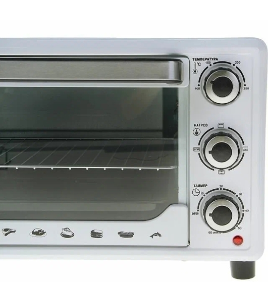 Мини-печь Sakura SA-7000WP 27л, духовка 1500Вт, механ.управление, белый